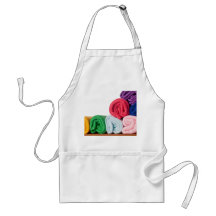 Rolls of colourful microfiber towels aprons