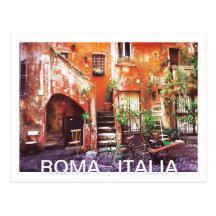 ROMA , ITALIA by MojiAOkubuke Design Postcard