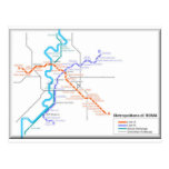 Roma Metro Map Post Cards