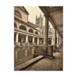 Roman Baths and Abbey, III, Bath, England classic postcards