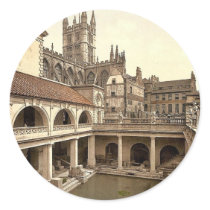 Roman Baths and Abbey, IV, Bath, England classic P Stickers