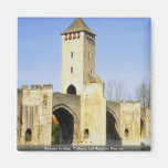 Roman bridge, Cahors, Lot Region, France Fridge Magnet