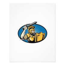 Roman Centurion Soldier With Sword And Shield Custom Announcement