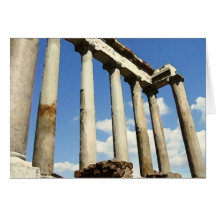 Roman Forum Dry Brush Greeting Card