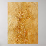 Roman Gladiator Graffiti Poster