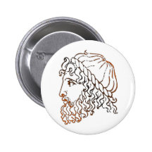 Roman Heads Pinback Button