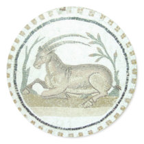 Roman Mosaic Round Sticker