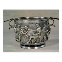 Roman silver-gilt drinking cup post card