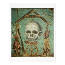 Roman skull mosaic invitation by S. Ambrose