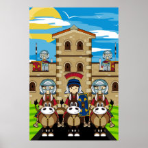 Roman Soldiers at Tower Poster