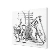 Roman war machine for firing spears gallery wrapped canvas