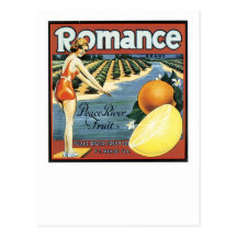 Romance Brand Peace River Fruit Postcard