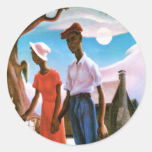 Romance by Thomas Hart Benton Sticker