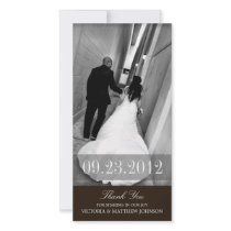 ROMANCE IN BLACK  | WEDDING THANK YOU CARD PHOTO GREETING CARD