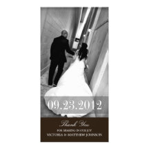 ROMANCE IN BLACK  | WEDDING THANK YOU CARD PHOTO GREETING CARD