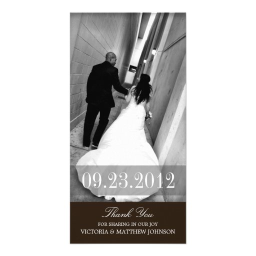 ROMANCE IN BLACK  | WEDDING THANK YOU CARD PHOTO GREETING CARD