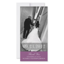 ROMANCE IN PURPLE | WEDDING THANK YOU CARD CUSTOM PHOTO CARD