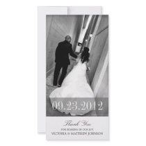 ROMANCE IN WHITE | WEDDING THANK YOU CARD PERSONALIZED PHOTO CARD