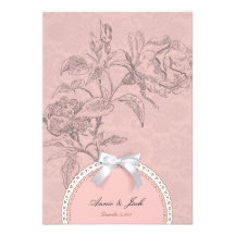 Romance roses wedding shower invitation cards