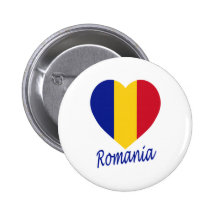 Romania Flag Heart Pin