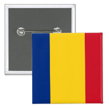 Romania, Romania flag Pinback Buttons