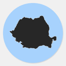 ROMANIA ROUND STICKER