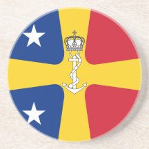 Romanian Commander Of The Navy As Vice Admiral, Ro Drink Coaster
