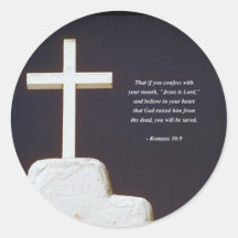 ROMANS 10:9 Bible Verse Stickers