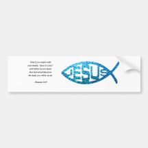 ROMANS 10:9 BUMPER STICKERS