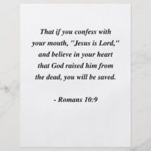 ROMANS 10:9 CUSTOM FLYER