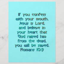 Romans 10:9 flyer design