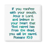 Romans 10:9 fridge magnet