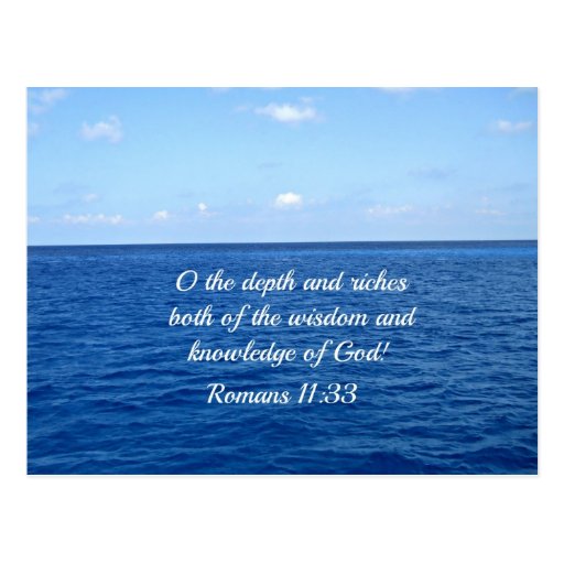 Romans 11:33 post card