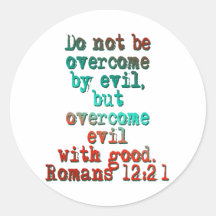 Romans 12:21 sticker