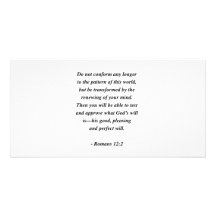 ROMANS 12:2 PICTURE CARD