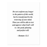 ROMANS 12:2 POST CARDS