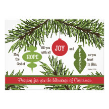 Romans 15:13 Scripture Verse Christmas Card Custom Announcements