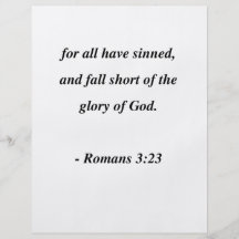 ROMANS  3:23 PERSONALIZED FLYER