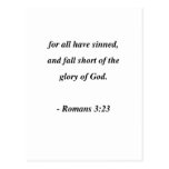 ROMANS  3:23 POST CARDS