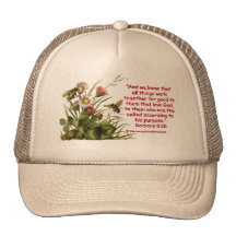 Romans 8:28 Bee Motif Trucker Hat