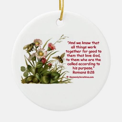 Romans 8:28 Bees Christmas Tree Ornament