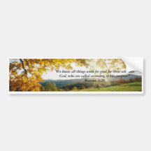 Romans 8:28 bumper sticker