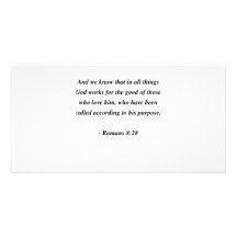 ROMANS 8:28 PHOTO CARD
