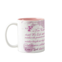 Romans 8:38 mug pink