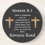 Romans Road, Romans 8:1 Beverage Coasters