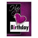 Romantic birthday heart diamonds love