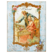 Romantic Couple French Vintage Style Personalized Flyer