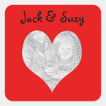 Romantic couple personalized stickers