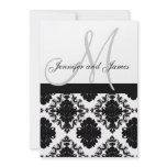 Romantic Damask Wedding Invitation Monogram