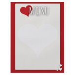 Romantic Dinner menu Blank flyers